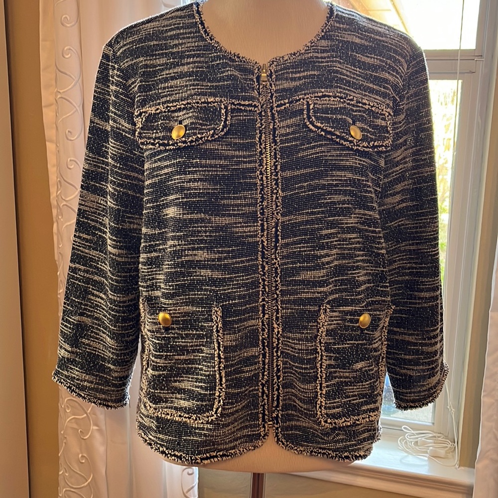 Ruby Rd light jacket with zipper Petite XL NWOT